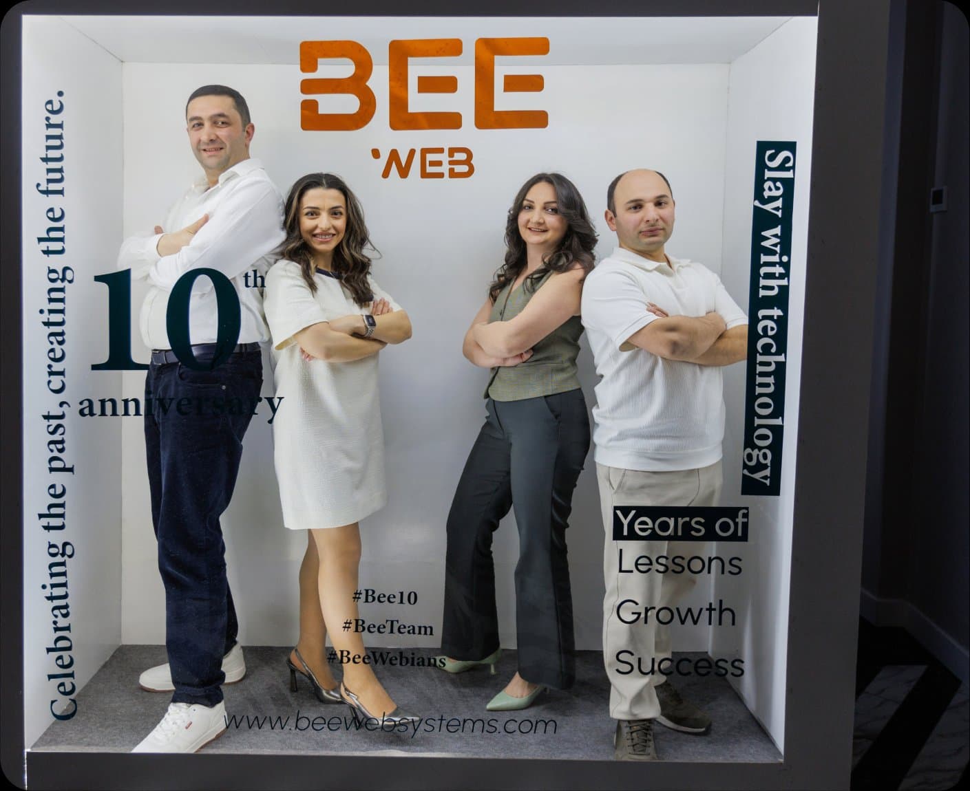 BeeWeb colleagues working together in the office